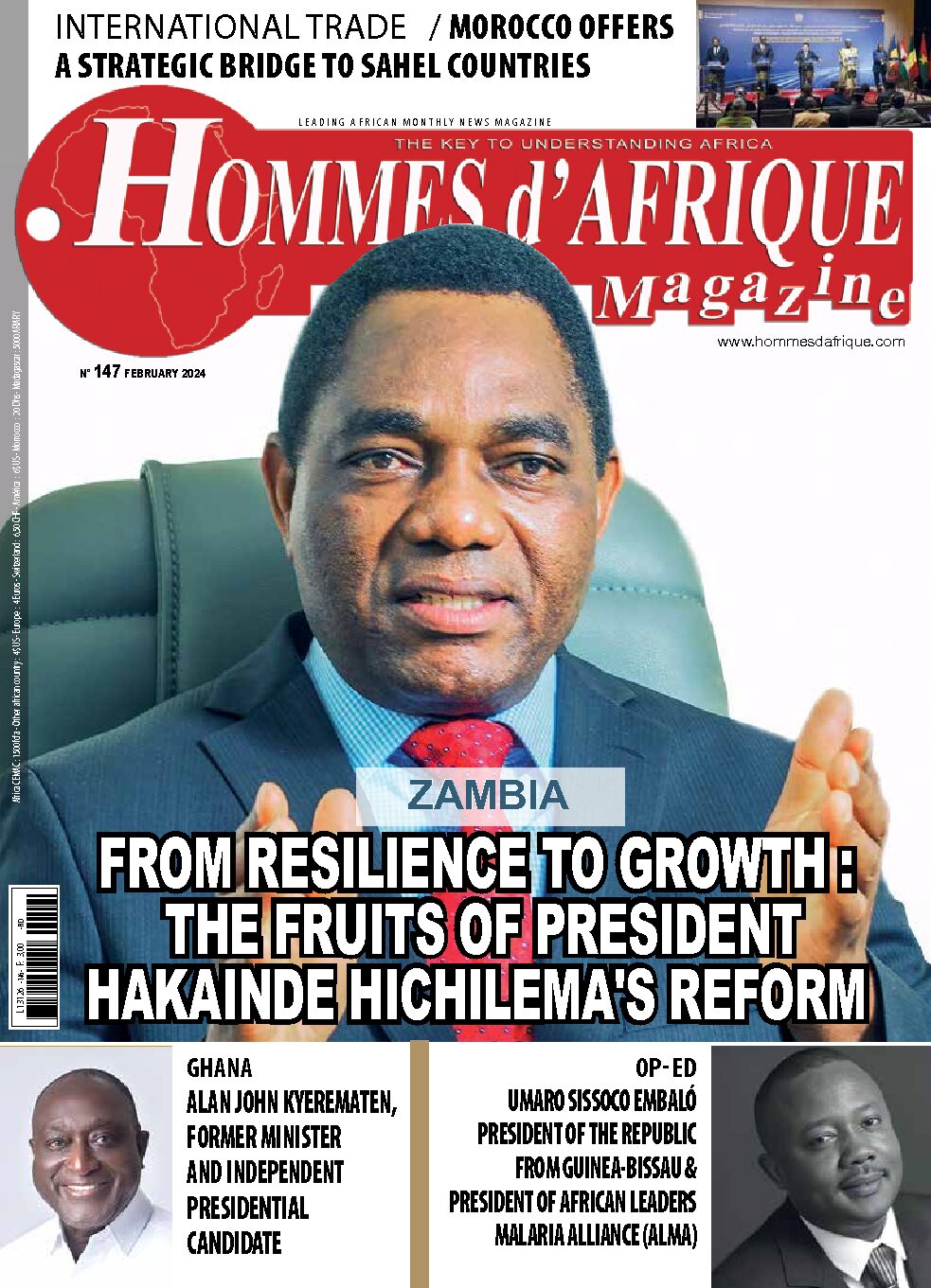 Hommes d'Afrique Magazine N°147 de Février 2024 Anglais