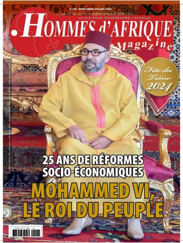 Hommes d'Afrique Magazine N°149 Fête de Trône du mois de Juillet 2024 $4.00